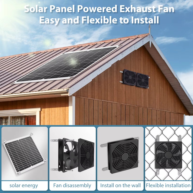 Waterproof Solar Panel Ventila - Farming System & Sustainable Agriculture reseña y precio