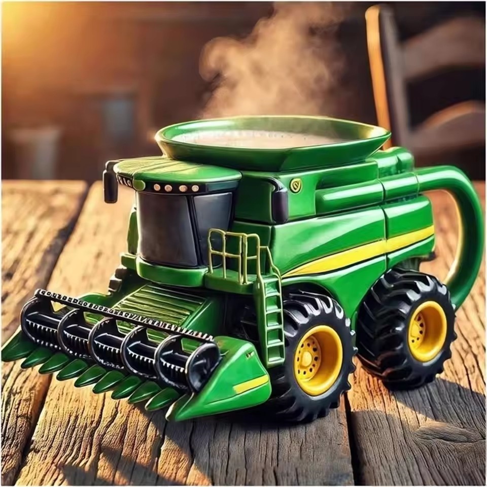 Vintage Green Tractor Farm Equ - Agriculture.Farming Design reseña y precio