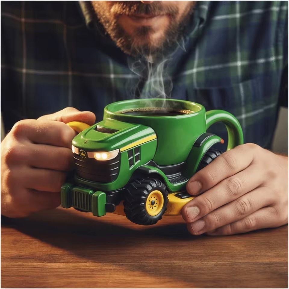 Vintage Green Tractor Farm Equ - Agriculture.Farming Design reseña y precio